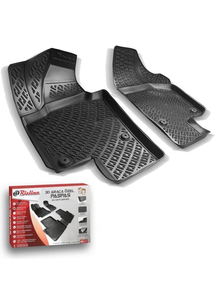 Ford Connect 03-14 Panelvan Siyah 3D Paspas Ön Iki
