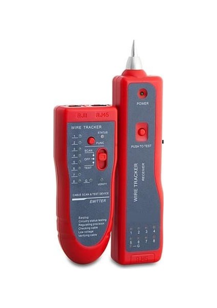 PrimeX Plus PX-8020 Lüks Çantalı Metal Uç Kablo Bulucu ve Tester