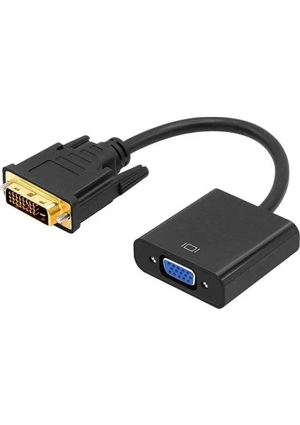 PrimeX Plus PX-1300 DVI To VGA Aktif Dönüştürücü Kablo (Dvı-D Erkek VGA Dişi)