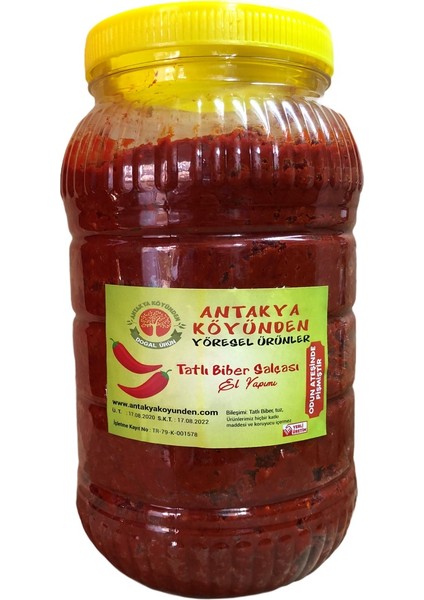 Hatay Tatlı Biber Salçası 3 kg