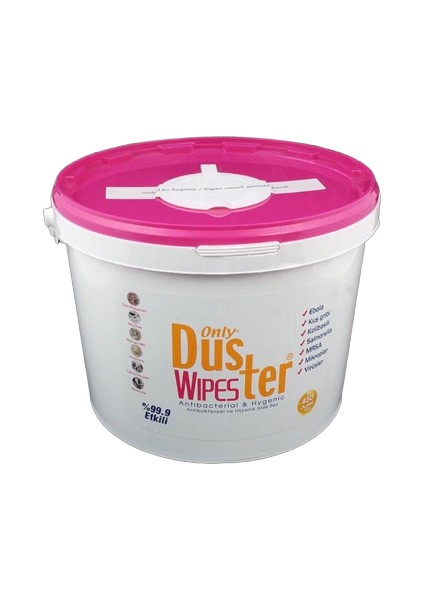 Duster Wipes Dezenfektanlı Tek Kullanımlık Islak Temizlik Mendili 450'li Kova