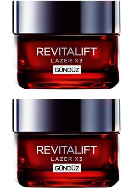 Loreal Paris Revitalift Laser X3 Gündüz Kremi 50 ml X2