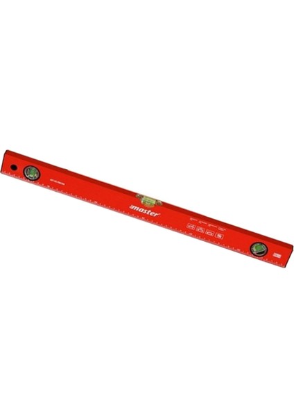 First Master Mastarlı Su Terazisi Kırmızı Gövde 50 cm