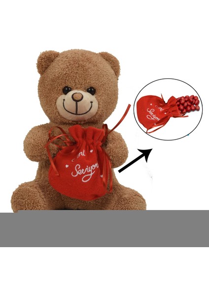 Sevgiliye Özel, Çikolatası ile Romantik Peluş Ayı-30 cm fırsatları