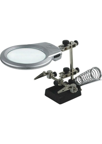 MG16129/B Masa Üstü Ledli Mini Büyüteç Havya Stand Pcb Tutucu