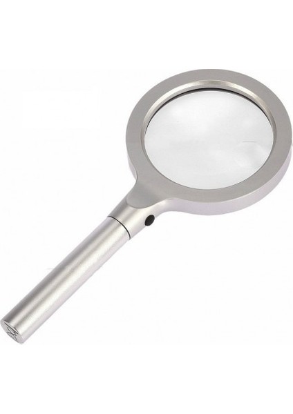 Profesyonel Metal El Büyüteçi - 12 Ledli - 85 mm - 2,5x - 5x