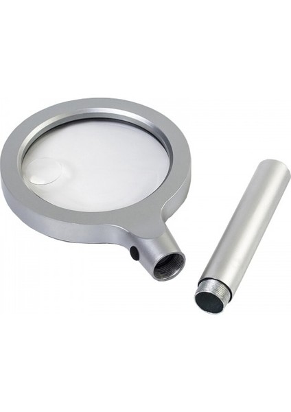 Profesyonel Metal El Büyüteçi - 12 Ledli - 85 mm - 2,5x - 5x