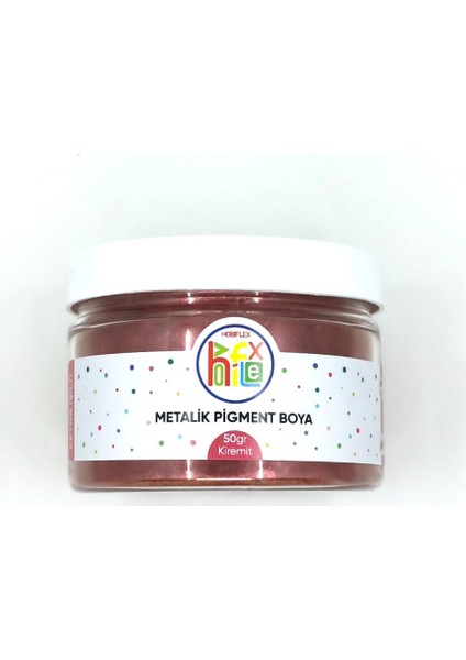 Epoksi Reçine Metalik Sedefli Pigment Toz Boya 50 gr Kiremit