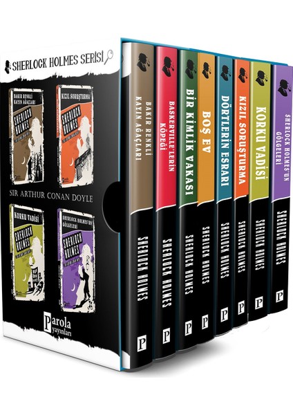 Sherlock Holmes: Kızıl Soruşturma - Sherlock Holmes: Bir Kimlik Vakası - Sherlock Holmes: Boş Ev - Sherlock Holmes: Dörtlerin Esrarı - 8 Kitap - Sır Arthur Conan Doyle