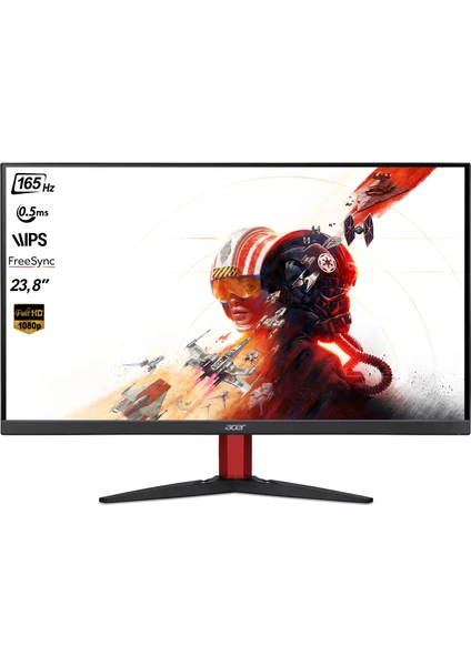 ACER UM.QX2EE.P05 KG242YP ZEROFRAME 23.8" FULL HD IPS 1920x1080 1MS(VRB) 165Hz 2xHDMI(2.0) 1xDP(1.2) FREE SYNC MONITOR