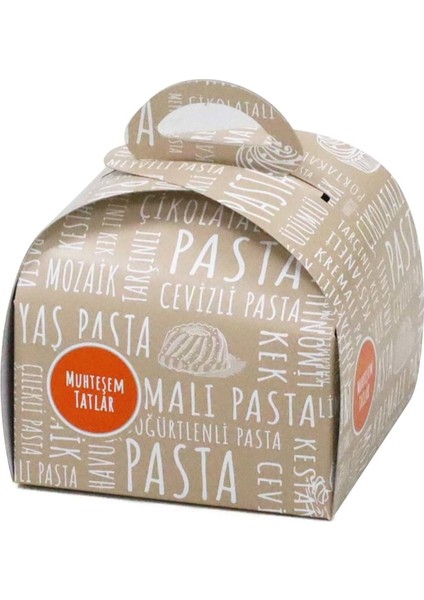 -Saplı Tekli Pasta Kutusu - 100'lü