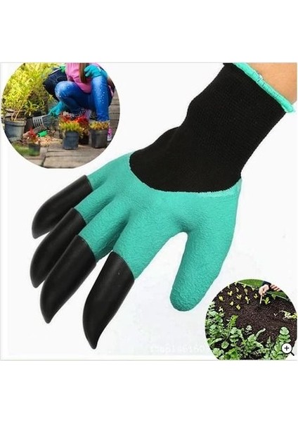 Garden Genie Gloves Toprak Kazma Bahçe Eldiveni Tırmıklı