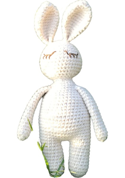 Natural Amigurumi El Örgüsü Oyuncak Uykucu Tavşan