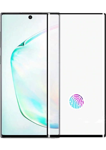 Galaxy Note 10 Plus Kavisli Tam Yapışan Cam Ekran Koruyucu Şeffaf