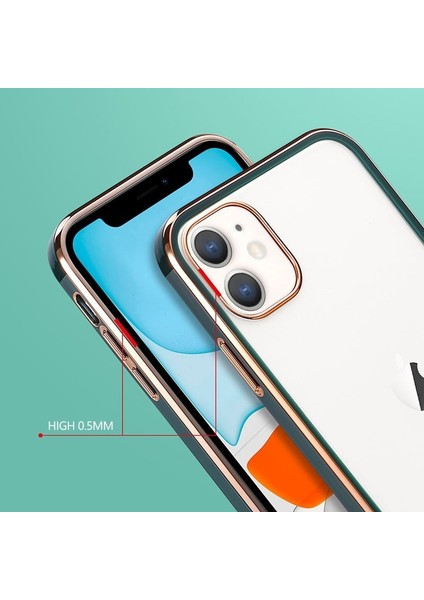 Apple iPhone 12 Mini Kılıf Sporty Arkası Lazer Bumper Sert Silikon Mor Mor fiyatları