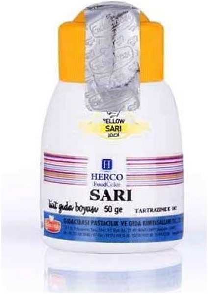 Sarı Likit Sıvı Gıda Boyası