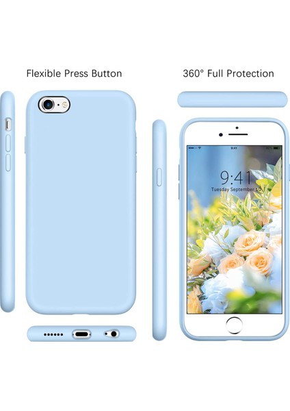 Apple iPhone 6 Plus Kılıf Liquid Lansman Silikon Açık Mavi fiyatları