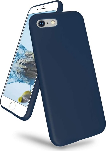 Apple iPhone 6 Plus Kılıf Liquid Lansman Silikon Lacivert