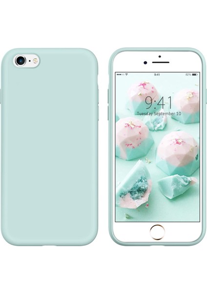 Apple iPhone 6 Plus Kılıf Liquid Lansman Silikon Mint