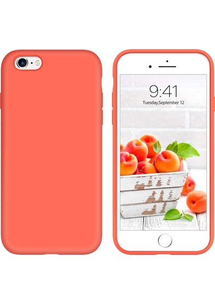 Apple iPhone 6s Plus Kılıf Liquid Lansman Silikon Turuncu