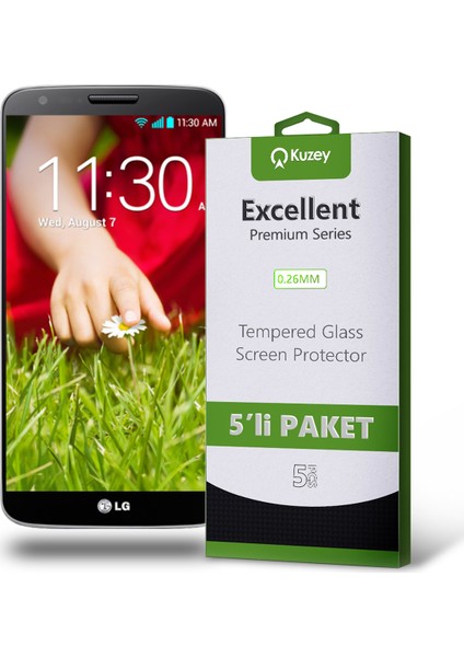 Lg G2 Temperli Ekran Koruyucu Kırılmaz Cam Ekonomik 5 Adet Şeffaf fiyatları