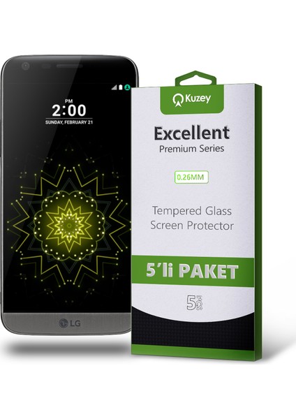 Lg G5 Temperli Ekran Koruyucu Kırılmaz Cam Ekonomik 5 Adet Şeffaf fiyatları
