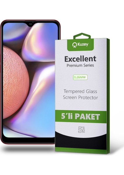 Samsung Galaxy A10S Temperli Ekran Koruyucu Kırılmaz Cam Ekonomik 5 Adet Şeffaf fiyatları