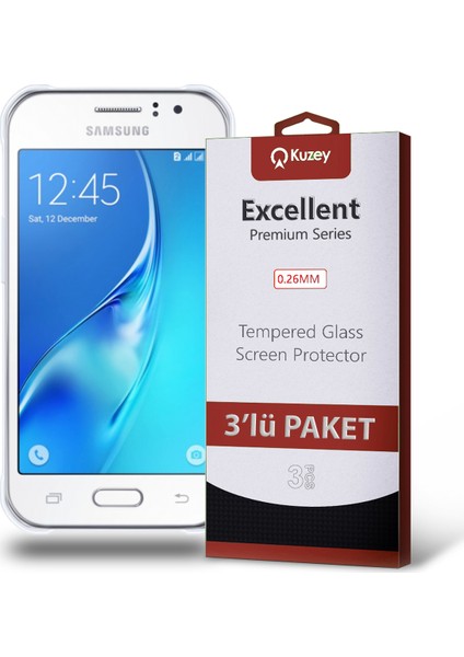 Samsung Galaxy J1 Ace 2016 Temperli Ekran Koruyucu Kırılmaz Cam Ekonomik 3 Adet Şeffaf fiyatları