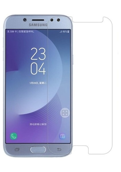 Samsung Galaxy J3 Pro Temperli Ekran Koruyucu Kırılmaz Cam Ekonomik 5 Adet Şeffaf