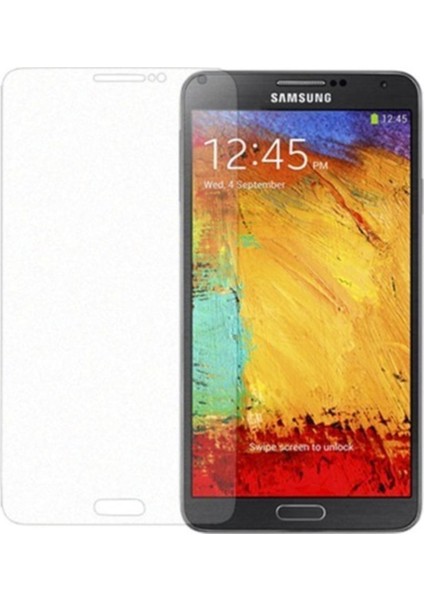 Samsung Galaxy Note 3 Temperli Ekran Koruyucu Kırılmaz Cam Ekonomik 3 Adet Şeffaf