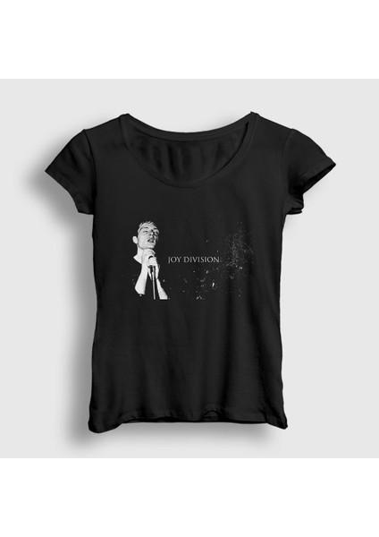 Kadın Siyah Ian Curtis Joy Division T-Shirt