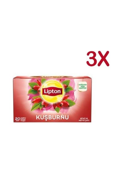 Kuşburnu Bardak Poşet Çay 20'li 50 gr x 3