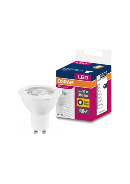 GU10 Duylu 5 W Led Ampul 3000 Kelvin Günışığı