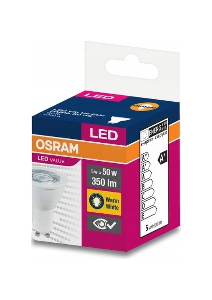 GU10 Duylu 5 W Led Ampul 3000 Kelvin Günışığı