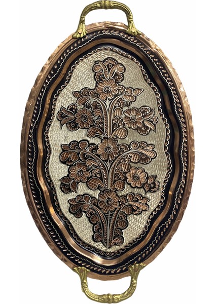 Bakır Tepsi El Işlemeli 40 Cm fiyatları