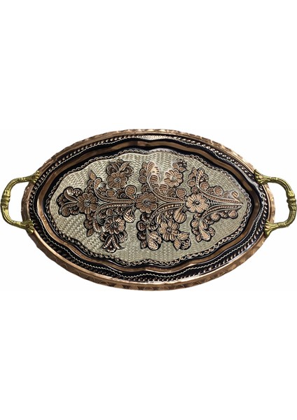 Bakır Tepsi El Işlemeli 40 Cm modelleri