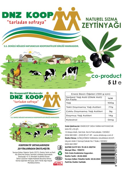 Naturel Sızma Zeytinyağı 5000 ml modelleri