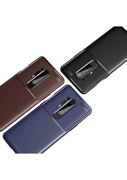 One Plus 8 Pro Kılıf Karbon Desenli Lux Silikon + Tam Kaplayan 6d Polymer Nano Ekran Koruyucu Lacivert fiyatları