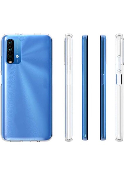 Xiaomi Poco M3 Kılıf Lüx Silikon Kılıf Şeffaf + Tam Kaplayan 5d Cam Ekran Koruyucu Şeffaf modelleri