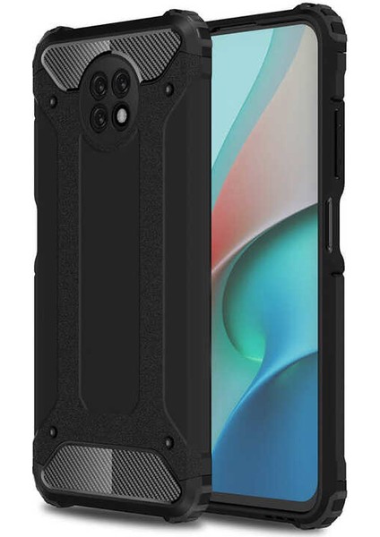 - Xiaomi Redmi Note 9T - Kılıf Çift Katman Zırh Tank Crash Military Kapak - Siyah - T16129