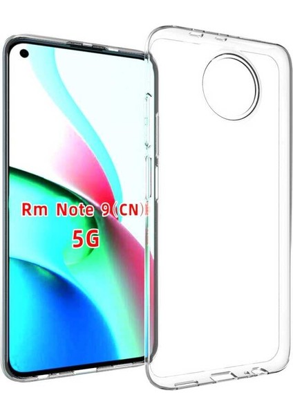 Xiaomi Redmi Note 9t Kılıf Lüx Silikon Kılıf Şeffaf + Cam Ekran Koruyucu Şeffaf