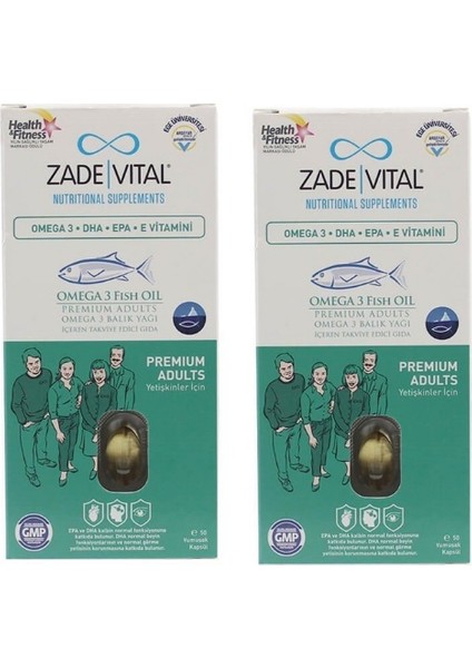 Premium Omega 3 Balık Yağı Yetişkinler Için 50 Kapsül X2 Adet