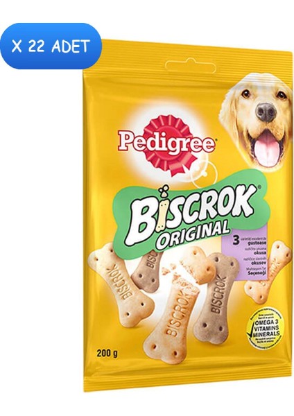 Biscrok Multi Mix Köpek Ödül Bisküvisi 200 gr (22 Adet)