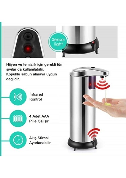 Fotoselli Sensörlü Masaüstü Sıvı Sabunluk 220 ml fiyatları
