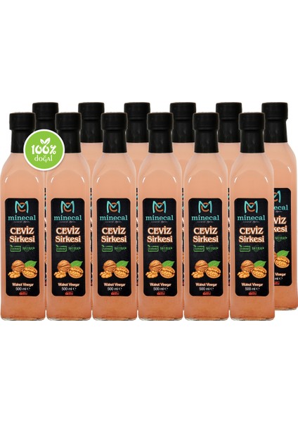 Ev Yapımı Katkısız Ceviz Sirkesi 500 ml x 12'lı