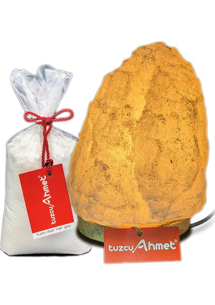 Beyaz Tuzdan Yapılmış 5-6 kg Çankırı Tuz Lamba Kaya Tuzu Hediyeli