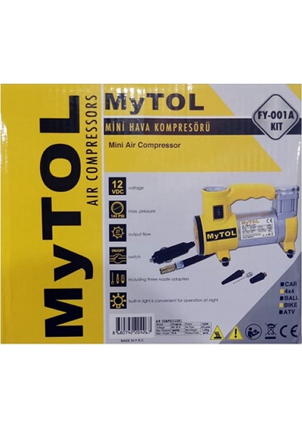 FY001A Işıklı Mini Hava Kompresörü