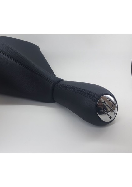 Opr Laguna 2 Vites Körüğü ve Vites Topuzu (Siyah Deri & Siyah Dikiş)