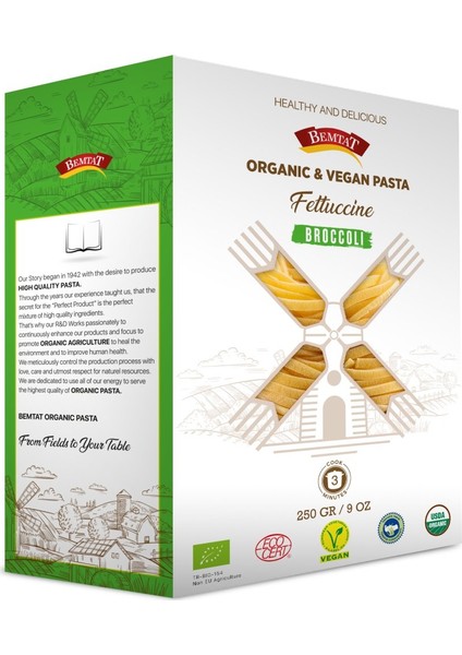 & Vegan Brokoli Fettuccini Makarna 250 gr
