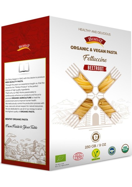 & Vegan Pancarlı Fettuccini Makarna 250 gr